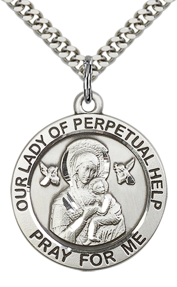 Sterling Silver O/L of Perpetual Help Pendant