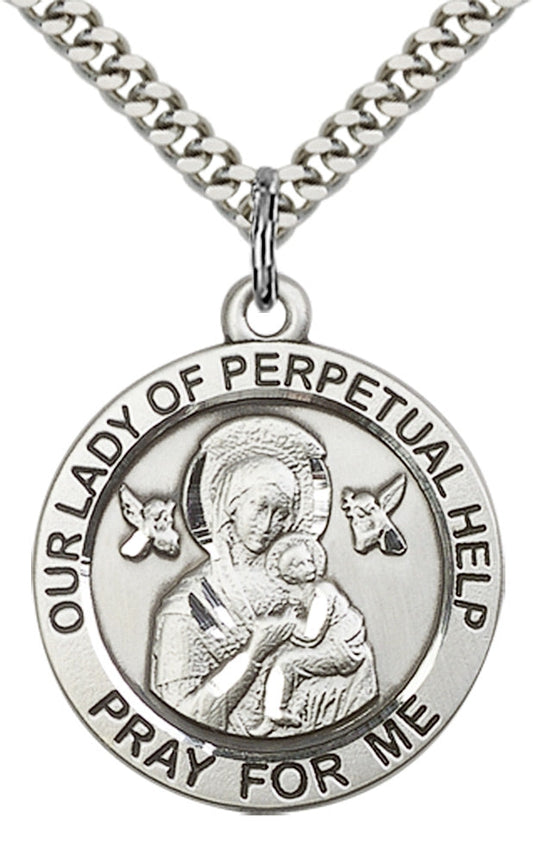 Sterling Silver O/L of Perpetual Help Pendant
