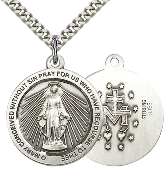 Sterling Silver Miraculous Pendant