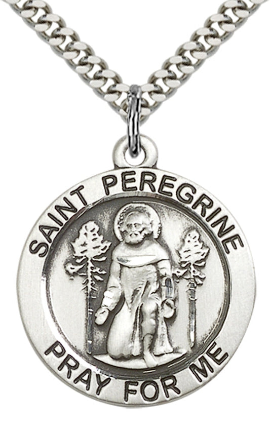Sterling Silver St. Peregrine Pendant