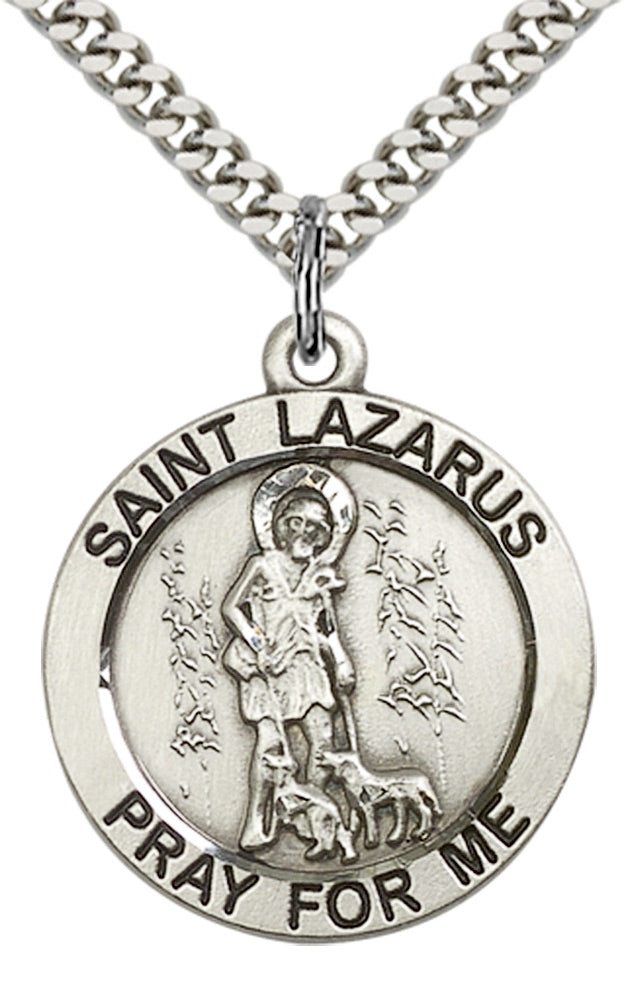Sterling Silver St. Lazarus Pendant