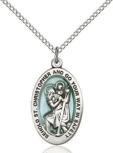 Sterling Silver St. Christopher Pendant
