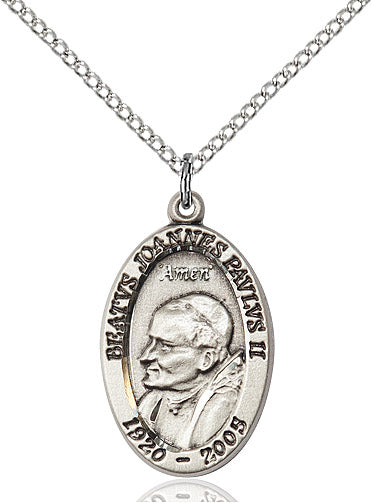Sterling Silver St. John Paul II Pendant