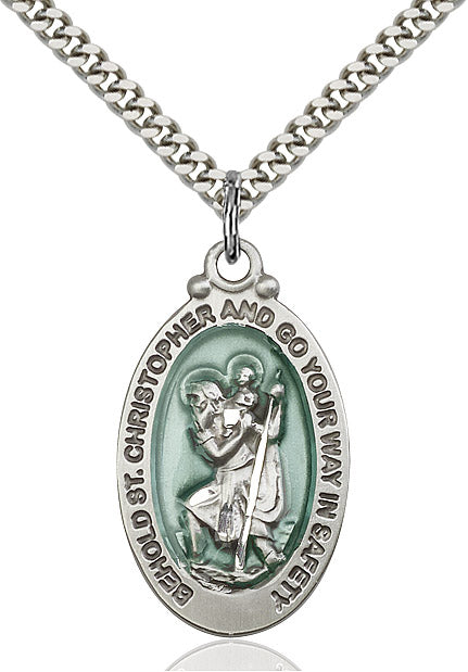 Sterling Silver St. Christopher Pendant