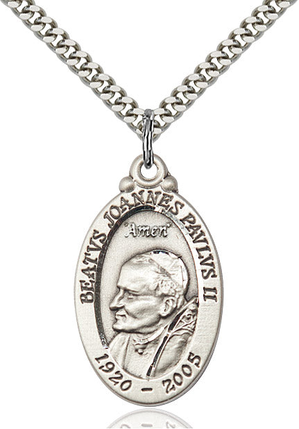 Sterling Silver St. John Paul II Pendant