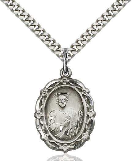 Sterling Silver St. Jude Pendant