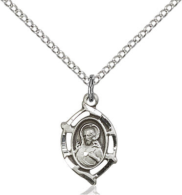 Sterling Silver Scapular Pendant
