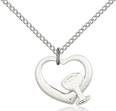 Sterling Silver Heart / Chalice Pendant