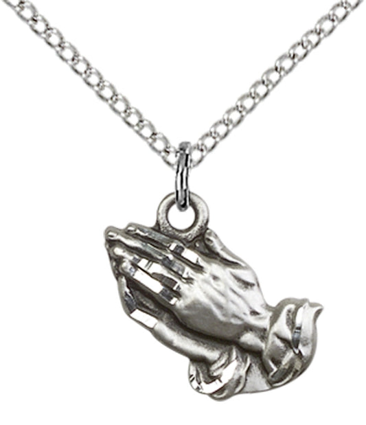 Sterling Silver Praying Hands Pendant