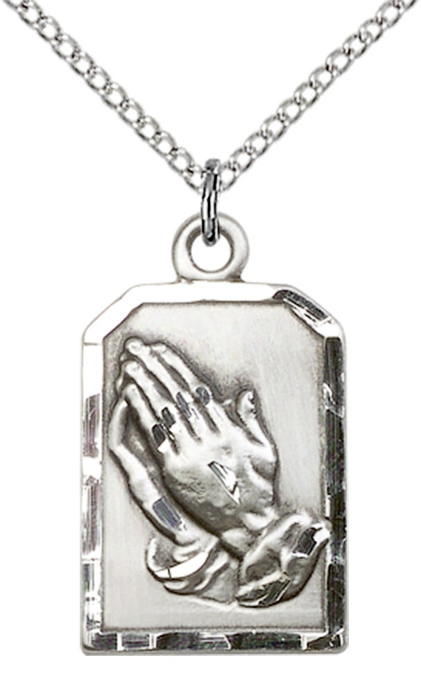 Sterling Silver Praying Hands Pendant