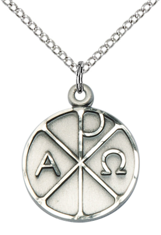 Sterling Silver Alpha & Omega Pendant