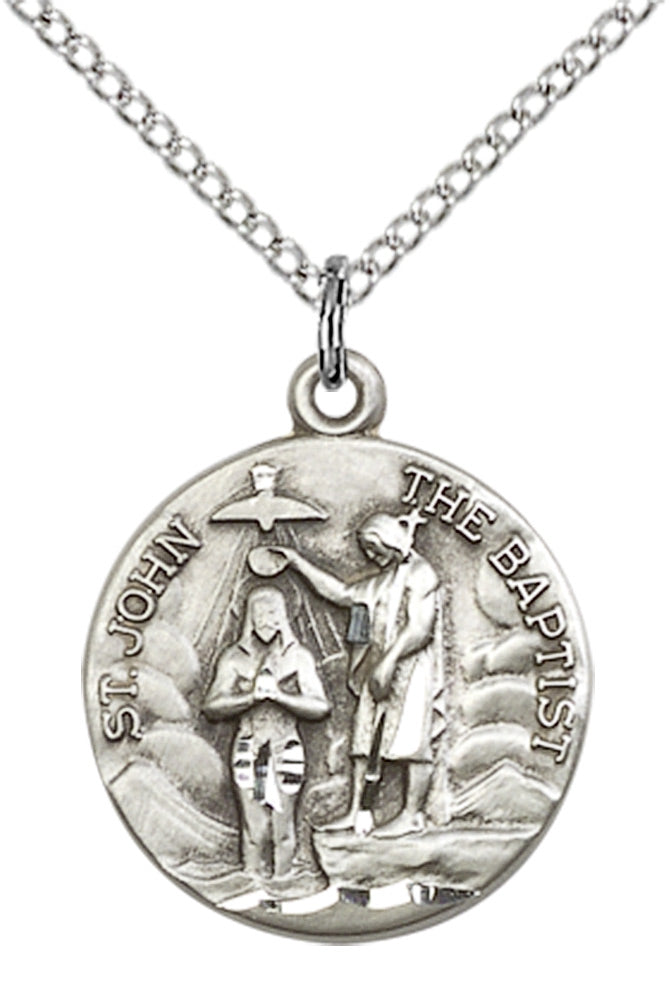 Sterling Silver St. John the Baptist Pendant