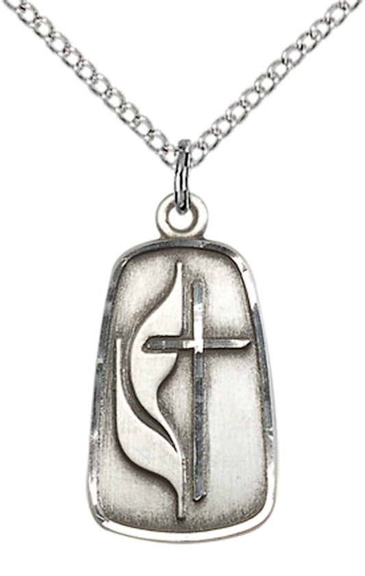 Sterling Silver Methodist Pendant