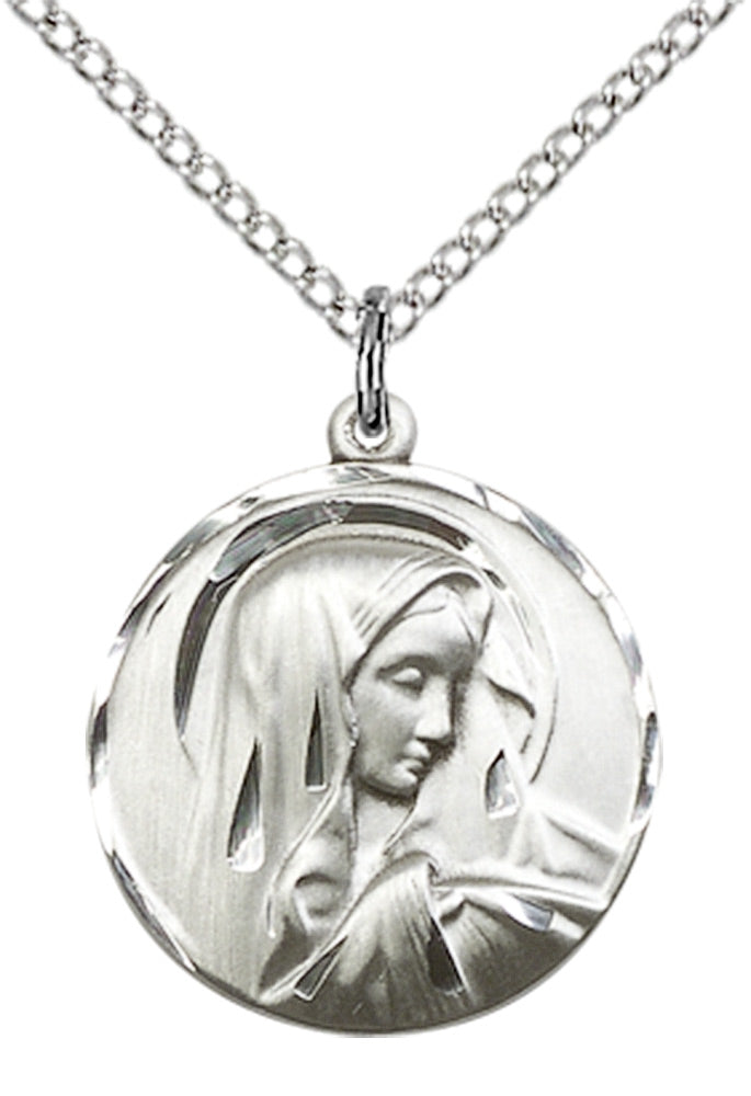 Sterling Silver Sorrowful Mother Pendant