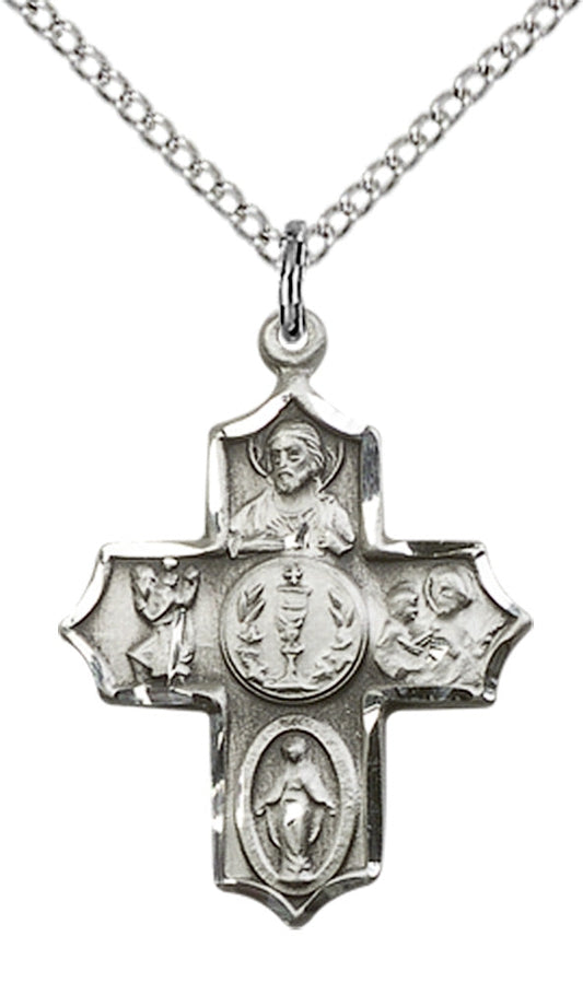 Sterling Silver 4-Way Pendant