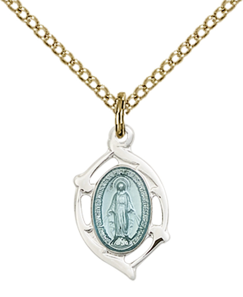 Gold Plated Sterling Silver Miraculous Pendant
