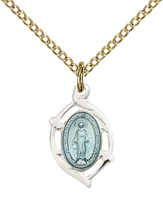 Gold Plated Sterling Silver Miraculous Pendant