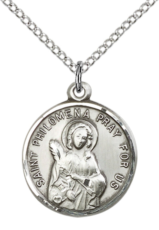 Sterling Silver St. Philomena Pendant