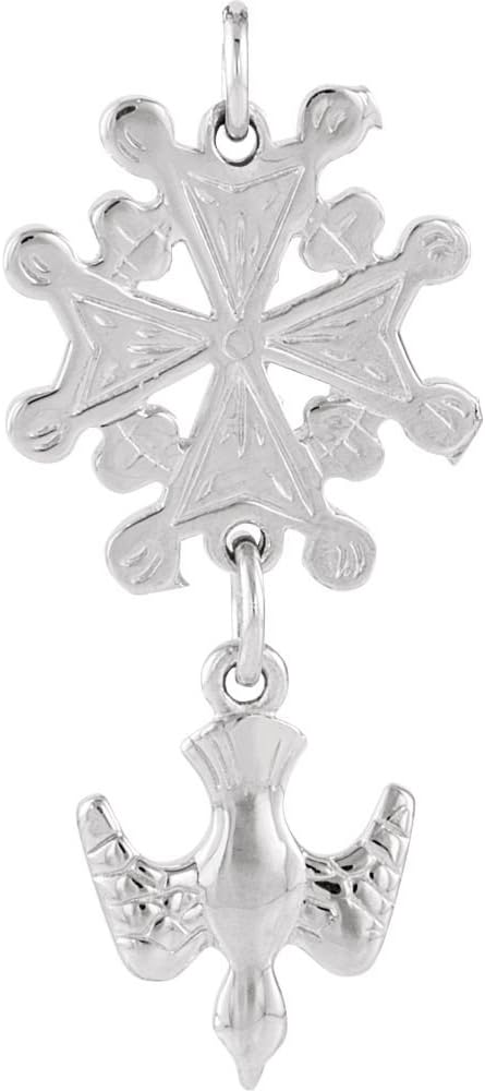 DIAMOND JEWELRY NY Sterling Silver Huguenot Cross Pendant