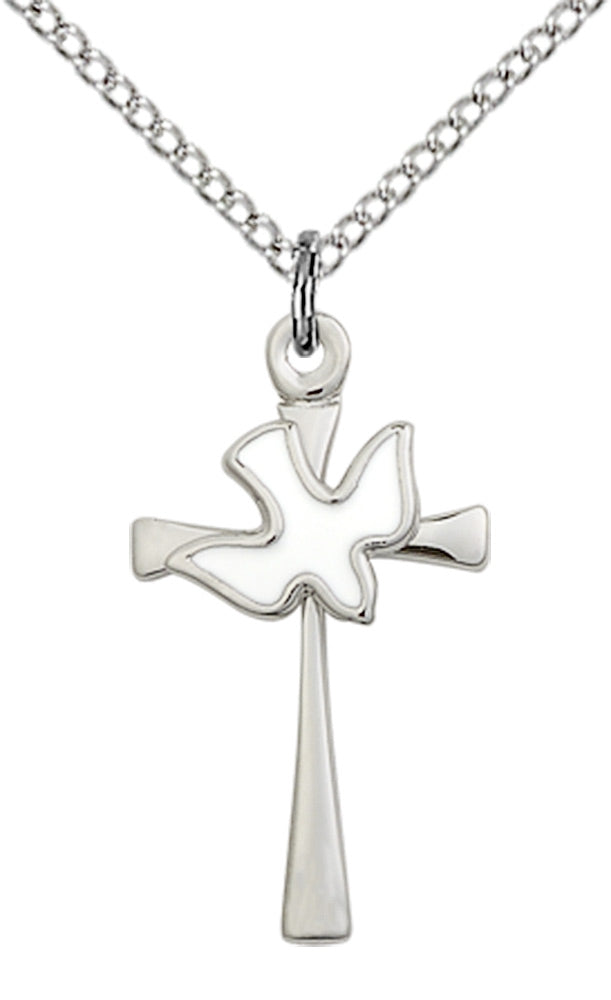 Sterling Silver Cross / Holy Spirit Pendant