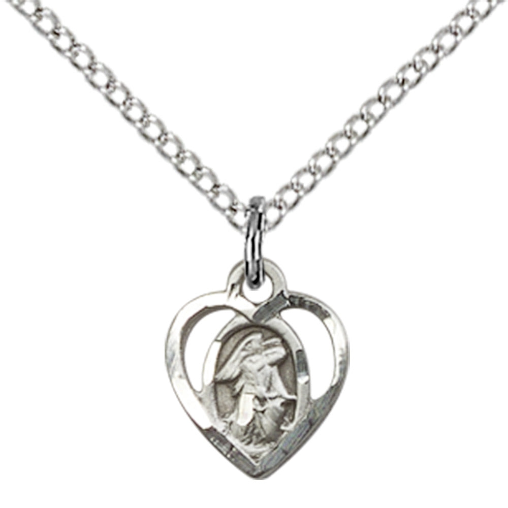 Sterling Silver Guardian Angel Pendant