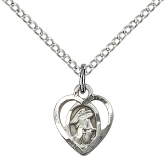 Sterling Silver Guardian Angel Pendant