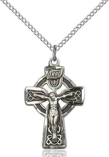 Sterling Silver Celtic Crucifix Pendant