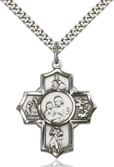 Sterling Silver 5-Way Firefighter Pendant