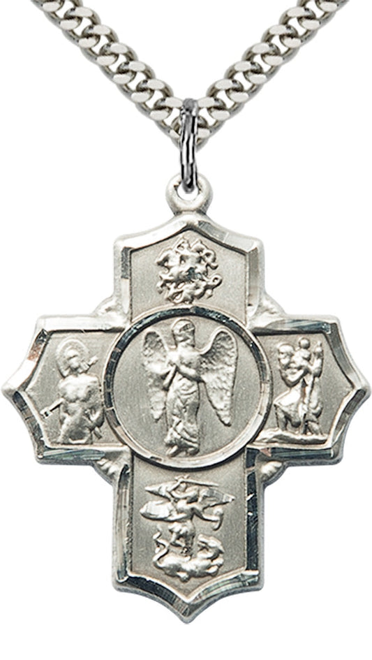 Sterling Silver Warrior 5-Way Pendant