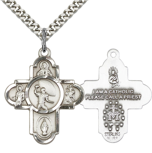 Sterling Silver 5-Way / Football Pendant