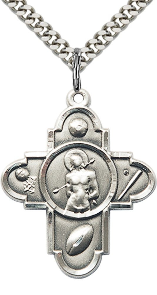 Sterling Silver 5-WAY/ST. SEBASTIAN Pendant