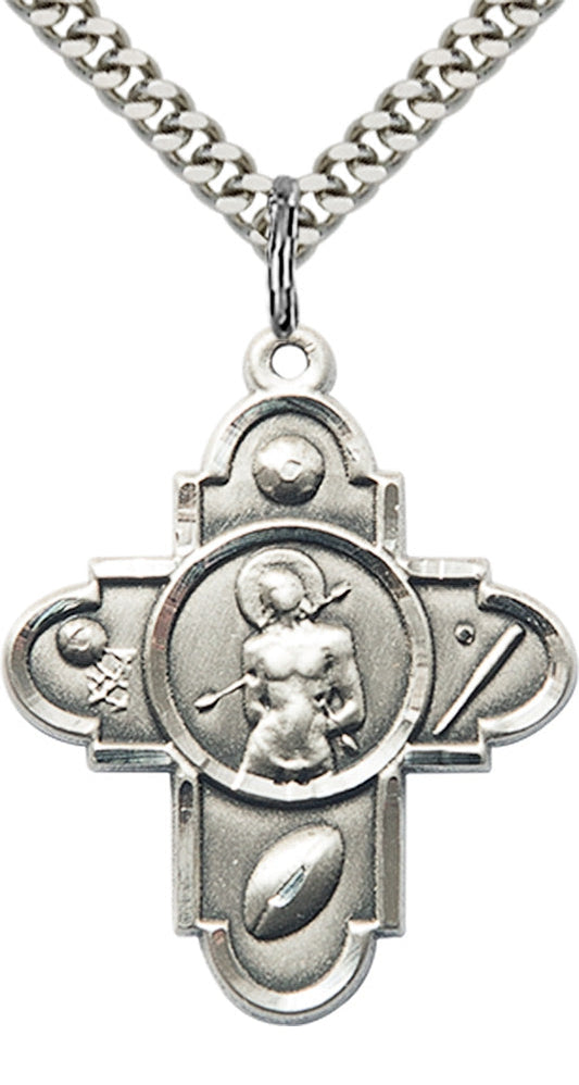 Sterling Silver 5-WAY/ST. SEBASTIAN Pendant