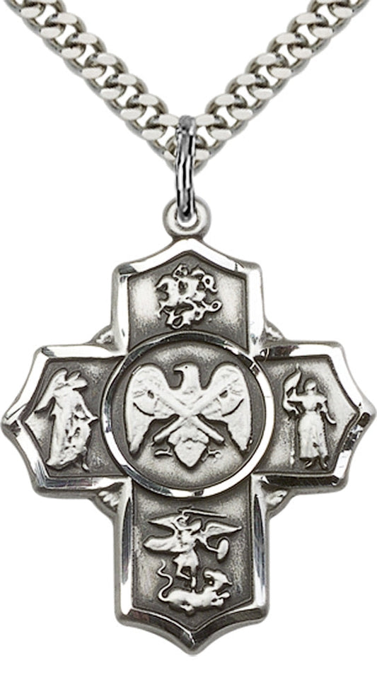 Sterling Silver 5-Way / Nat'l Guard Pendant