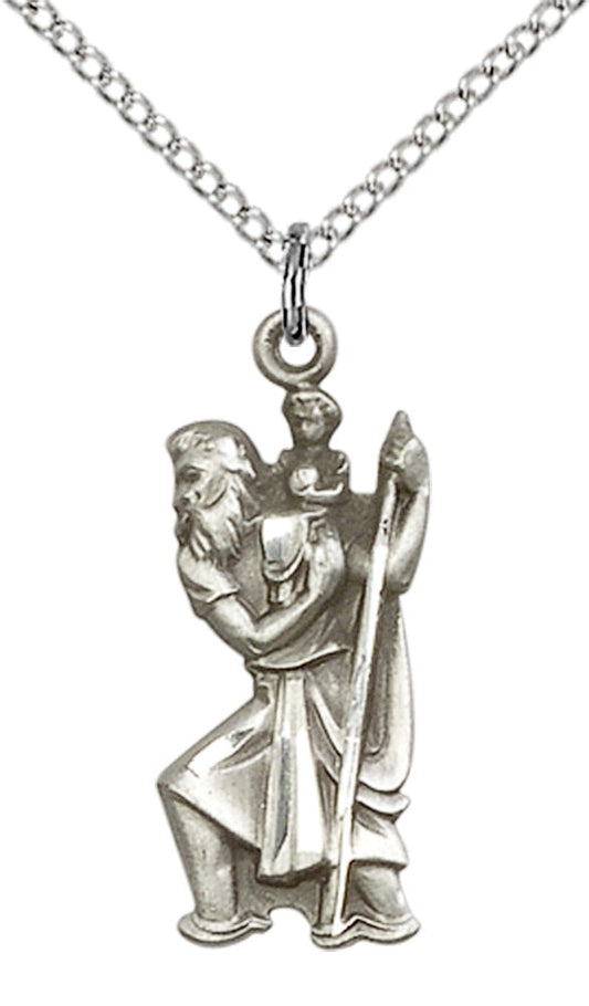 Sterling Silver St. Christopher Pendant