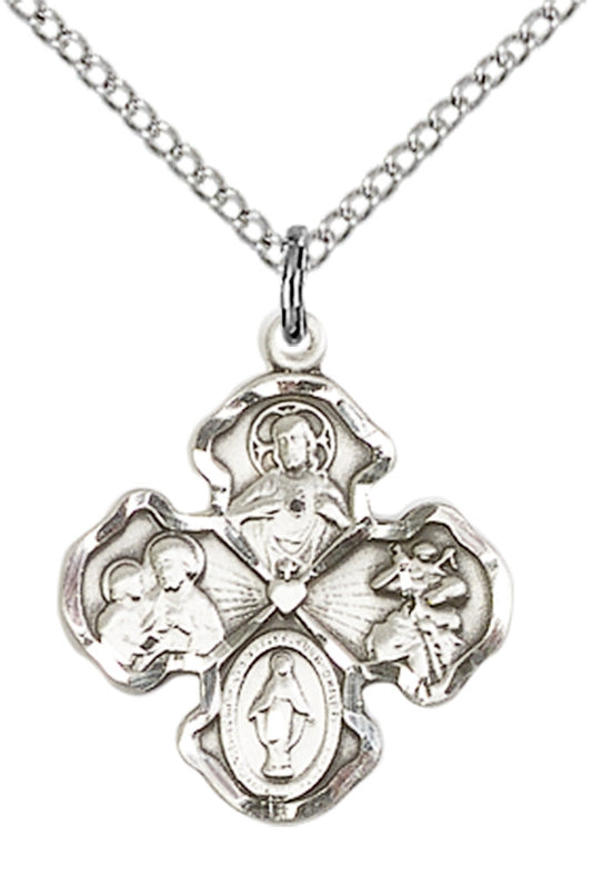 Sterling Silver 4-Way Pendant