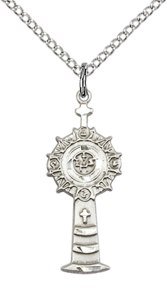 Sterling Silver Monstrance Pendant