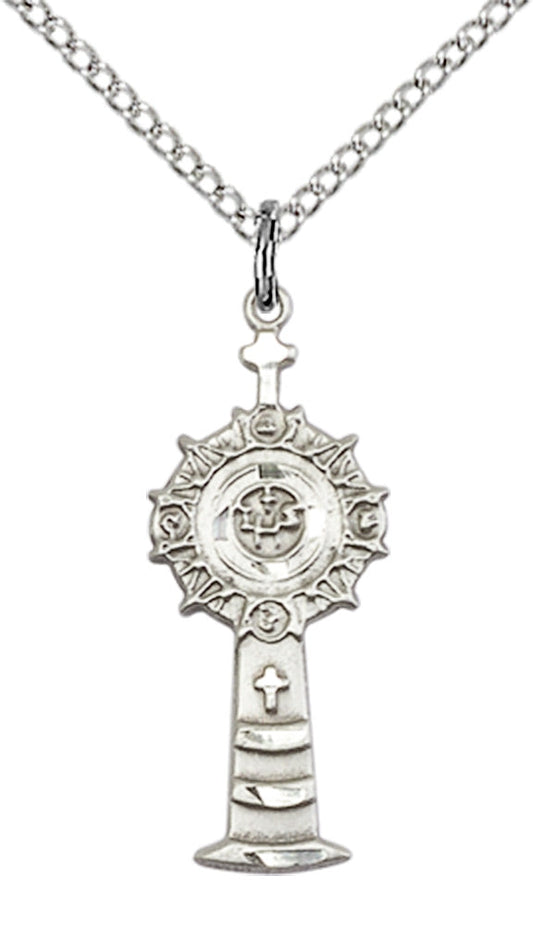 Sterling Silver Monstrance Pendant