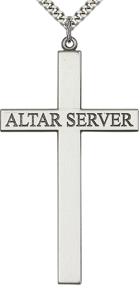 Sterling Silver Alter Server Cross Pendant
