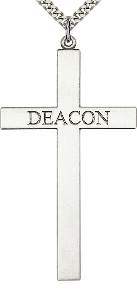 Sterling Silver Deacon Cross Pendant