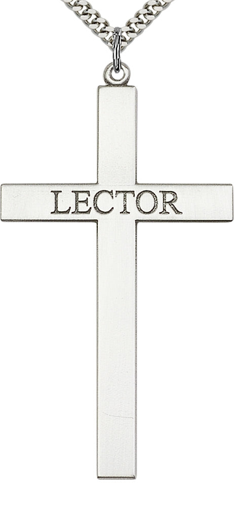 Sterling Silver Lector Cross Pendant