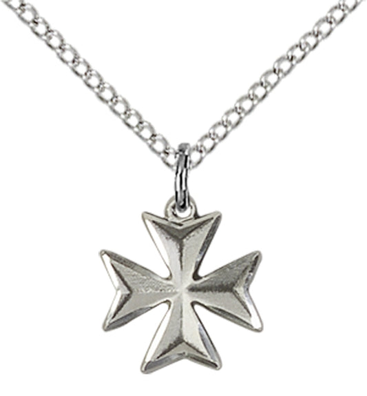 Sterling Silver Maltese Cross Pendant