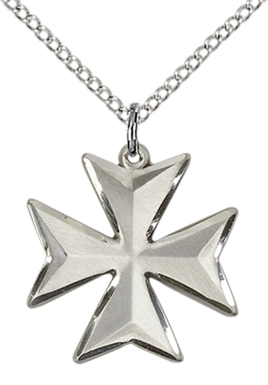 Sterling Silver Maltese Cross Pendant