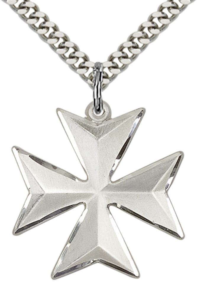 Sterling Silver Maltese Cross Pendant