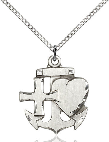 Sterling Silver Faith, Hope & Charity Pendant