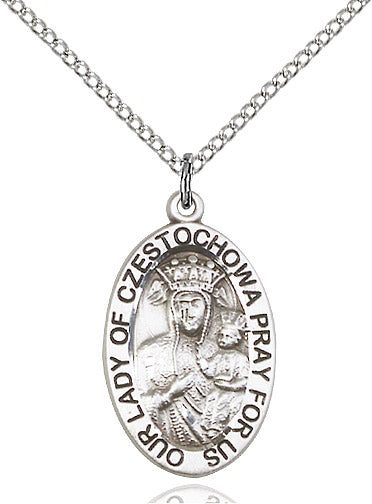 Sterling Silver O/L of Czestochowa Pendant