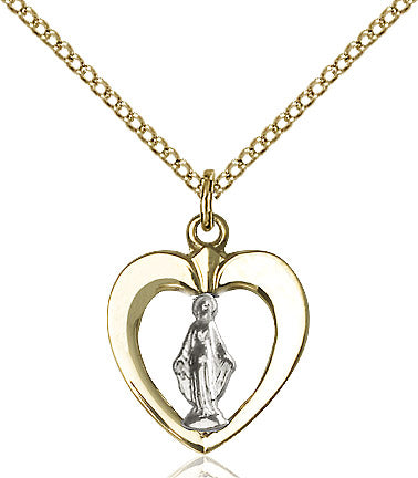 Two-Tone SS/GF Miraculous Pendant
