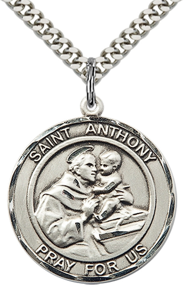 Sterling Silver St. Anthony of Padua Pendant