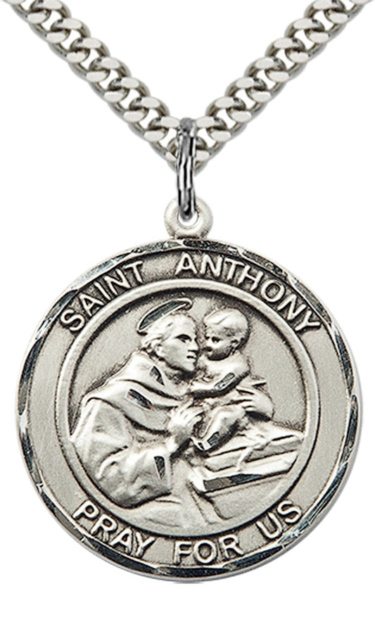 Sterling Silver St. Anthony of Padua Pendant
