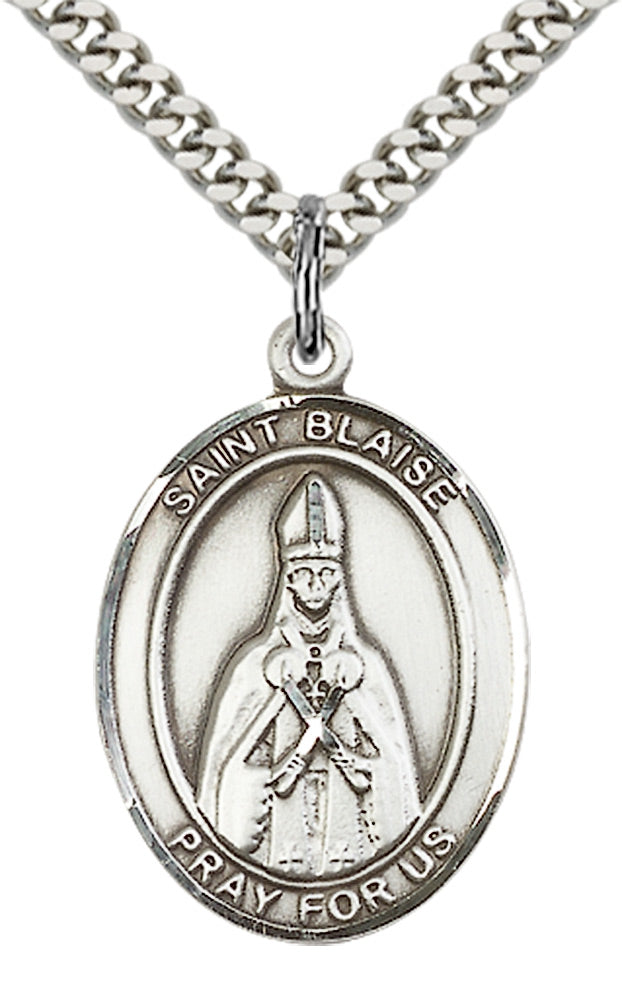 Sterling Silver St. Blaise Pendant