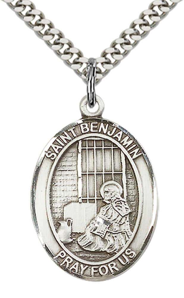 Sterling Silver St. Benjamin Pendant